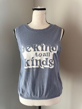 Spiritual Gangster Women’s Muscle Tank “Be Kind to All Kinds”, Size Small